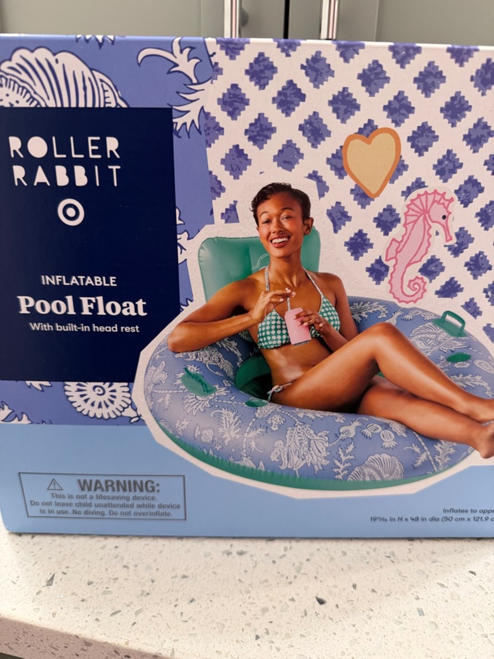 Roller Rabbit Pool Float with headrest